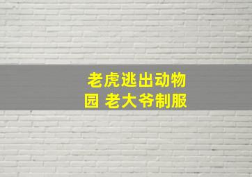 老虎逃出动物园 老大爷制服